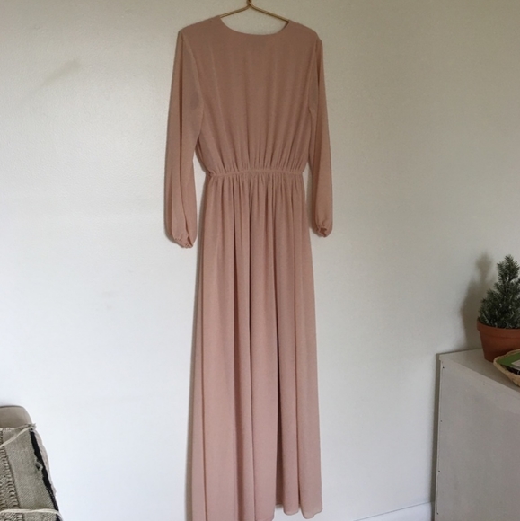 Lulu's Wondrous Water Lilies Blush Maxi Dress - Picture 10 of 12